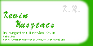 kevin musztacs business card